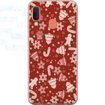 Samsung Galaxy A20e Transparent Mobilskal Julmönster
