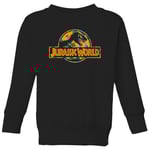 Jurassic Park Logo Tropical Kids' Sweatshirt - Black - 5-6 Years