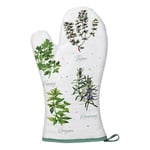 Leonardo Collection 'Herb Garden' White Green Graphic Single Oven Mitt NG