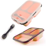 Vikbar Bento Box - Hopfällbar Silikon Lunch Leakproof Be,ZQKLA