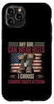 Femme vétéran Any Girl Can Wear Heels I Choose Combat Boots Coque pour iPhone 11 Pro