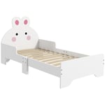 Rabbit Design Toddler Bed Frame, for Ages 3-6 Years, 143 x 74 x 75cm - White