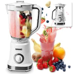 Duronic Electric Blender BL5 | 1.8 Litre BPA-Free Jug | 500W Motor | Stainless-Steel Ninja Sharp Blades | Pulse Mode | Blends to Make Smoothies, Shakes, Puree, Sauces, Crushes Ice