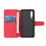 DG-Ming Lompakkokotelo 3-kortti Huawei P30 (ELE-L29)  - punainen