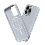 RhinoShield Coque Compatible avec [iPhone 15 Pro Max] | SolidSuit Compatible avec Magsafe - Coque Fine avec Technologie d'absorption des Chocs et Finition Premium Mate - Gris Argent
