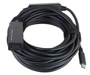 PremiumCord Câble d'extension USB-C avec répéteur M/F mâle vers femelle USB 3.2 Gen 1 5 Gbit/s Couleur Noir Longueur 5 m