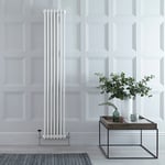 Radiateur style fonte vertical – Blanc – 180 cm x 35,2 cm – Double rangs – Stelrad Regal par Hudson Reed