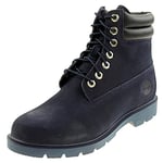 Timberland Men's 6 Inch WR Basic Fashion Boots, Navy Nubuck, 7.5 UK
