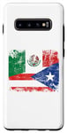Coque pour Galaxy S10+ Drapeaux Mexique Porto Rico | Demi Mexicain Porto Rico Latino