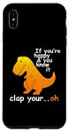 Coque pour iPhone XS Max Heureux et tu le sais - Jeu de mots drôle de dinosaure T-Rex