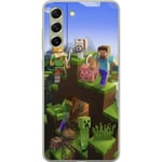 Samsung Galaxy S21 FE 5G Genomskinligt Skal Minecraft