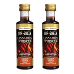 2x Still Spirits Top Shelf Cinnamon Whiskey Liqueur Essence Flavours 1.125L