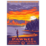 wzgsffs Pawnee Parks and Recreation Yellowstone National Park Posters Vintage Kraft Poster Wall Canvas Painting Home Decor Gift -20X28 inch No Framed