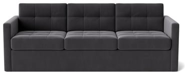 Swoon Berlin Velvet 3 Seater Sofa Bed - Granite Grey Ink Blue