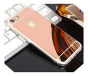 Gold Silver Mirror TPU Soft Case For iPhone XR XS MAX Plated Phone Case For iPhone 11 Pro Max 6 7 8 PLUS Back Cover Case-Rose Gold-For iPhone 5 5s