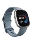 Fitbit Versa 4 Fitness Smartwatch - Built-In Gps, 6-Day Battery Life, Android &Amp; Ios Compatible - Waterfall Blue/Platinum Aluminium