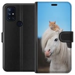 OnePlus Nord N10 5G Sort Lommebokdeksel Katt och Häst