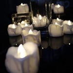 NOLOGO JSWFZ Pack of 12 Remote or not Remote New Year Candles,Battery Powered Led Tea Lights,Tealights Fake Led Candle Light Easter Candle ( Color : White not remote )