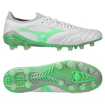 Mizuno Morelia Neo IV Beta Elite FG/AG Frontier - Vit/Neongrön/Grå, storlek 38