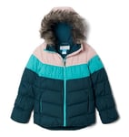 Columbia Girl's Arctic Blast II Ski Jacket, Night Wave, Bright Aqua, Dusty Pink, L