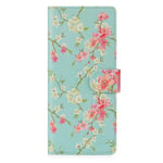 32nd Floral Series 2.0 - Design PU Leather Book Wallet Case Cover for Sony Xperia 1 II (2020), Designer Flower Pattern Wallet Style Flip Case With Card Slots - Spring Blue