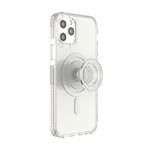 PopSockets: PopCase MagSafe Phone Case for iPhone 12 / 12 Pro with a Repositionable PopGrip Slide Phone Stand and Grip with a Swappable Top - Clear