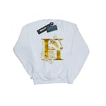 Harry Potter Flickor Hufflepuff Badger Sweatshirt 12-13 År Vit White 12-13 Years