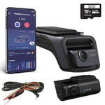 Thinkware U3000 Dash Cam - 4K UHD 2160p Front & 2K QHD Rear Car Camera - Built-in Wi-Fi & GPS, Super Night Vision 4.0, Hardwire Lead For Battery Safe Radar Parking Mode - 64GB SDCard - Android/iOS App