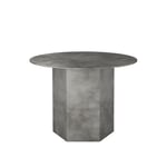 Gubi - Epic Coffee Table Round Ø60 Steel, Misty Gray - Grå - Soffbord - Metall