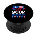 USA 4th of July Party Family Event Flags Holiday PopSockets Swappable PopGrip