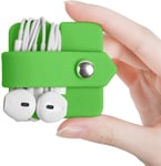 Amial Europe - Wire Organizer Case [Earphones with Cables] Compatible with EarPods Earphones [Extra Quality Silicone] [Cover Avoids Tangling Ear Wires] (Green)