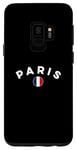 Coque pour Galaxy S9 Maillot de football France Football 2024 Drapeau Coq I Love Paris