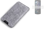 Felt case sleeve for Cubot Pocket 3 grey protection pouch