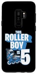 Coque pour Galaxy S9+ Rollerblading Patin à roulettes pour enfant 5 ans Bleu