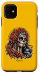 Coque pour iPhone 11 Candy Skull Make-up Girl Día de los muertos Candy Skull
