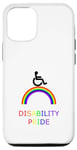 Coque pour iPhone 15 Pro Disability Pride: Fauteuil roulant sur arc-en-ciel