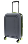Mandarina Duck Logoduck Suitcase and Rolling Suitcase, 35 x 55 x 23/26 (L x H x W), Grey and Lime, L, LOGODUCK +