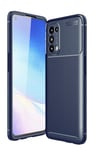NOKOER Case for OPPO Find X3 Lite, TPU Flexible Material Ultra-thin Cover, Anti-Fingerprint Slim Fit Phone Case [Wear Resistant] [Slip-Resistant] - Navy Blue