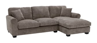 Argos Home Taylor Fabric Right Corner Chaise Sofa - Mink