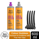 Bed Head by TIGI Colour Goddess Shampoo & Conditioner with Free Clips 2x600ml