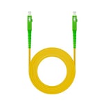 Nanocable 10.20.0015- Câble à fibre optique pour routeur SC/APC vers SC/APC monomode simplex LSZH, couleur jaune, 15 m