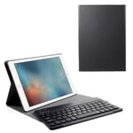 iPad 9.7 (2017/2018) Avtagbar tangentbord/keyboard med Nordic/Svenska layout läderfodral - svart