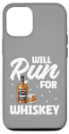 Coque pour iPhone 15 Pro Will Run For Whisky - Dire drôle de whisky