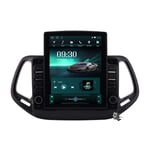 QBWZ Autoradio Android 9.0, Radio pour Jeep Compass 2017-2019 Navigation GPS 9,7 Pouces Unité Principale à écran Vertical MP5 Lecteur multimédia vidéo avec 4G WiFi Carplay