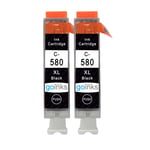 2 Black (PGI) Ink Cartridges for Canon PIXMA TS6151 TS8100 TS8252 TS8350 TS9150