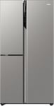 Haier 574L Three-Door Side-by-Side Refrigerator Freezer, Satina - HRF575XS