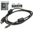 USB 2.0-kabel för digitalkamera, Canon/Nikon/Panasonic/Toshiba, 2 meter