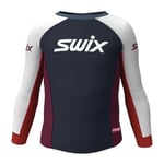Swix RaceX Bodywear LS, Junior Dark Navy/Rhubarb red