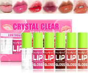 6 Colors Lip Oil Lip Glaze Mini Hydrating Glossy Lip Glow Oil Plumping Mini Liqu