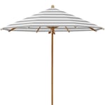 Glatz, Teakwood parasoll 350 cm Kat.5 555 Grey Stripe